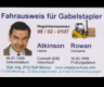 Ihr Staplerschein als Plastikkarte im...